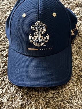 Under Armour Navy and Gold Anchor Performance Cap